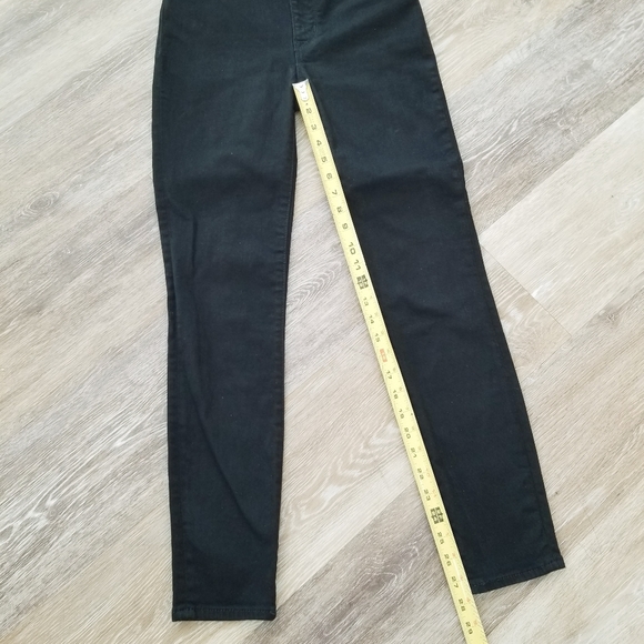 Hudson Women's Black Mid Rise Natalie Skinny Straight Leg Designer Jean's Pants - Picture 6 of 14